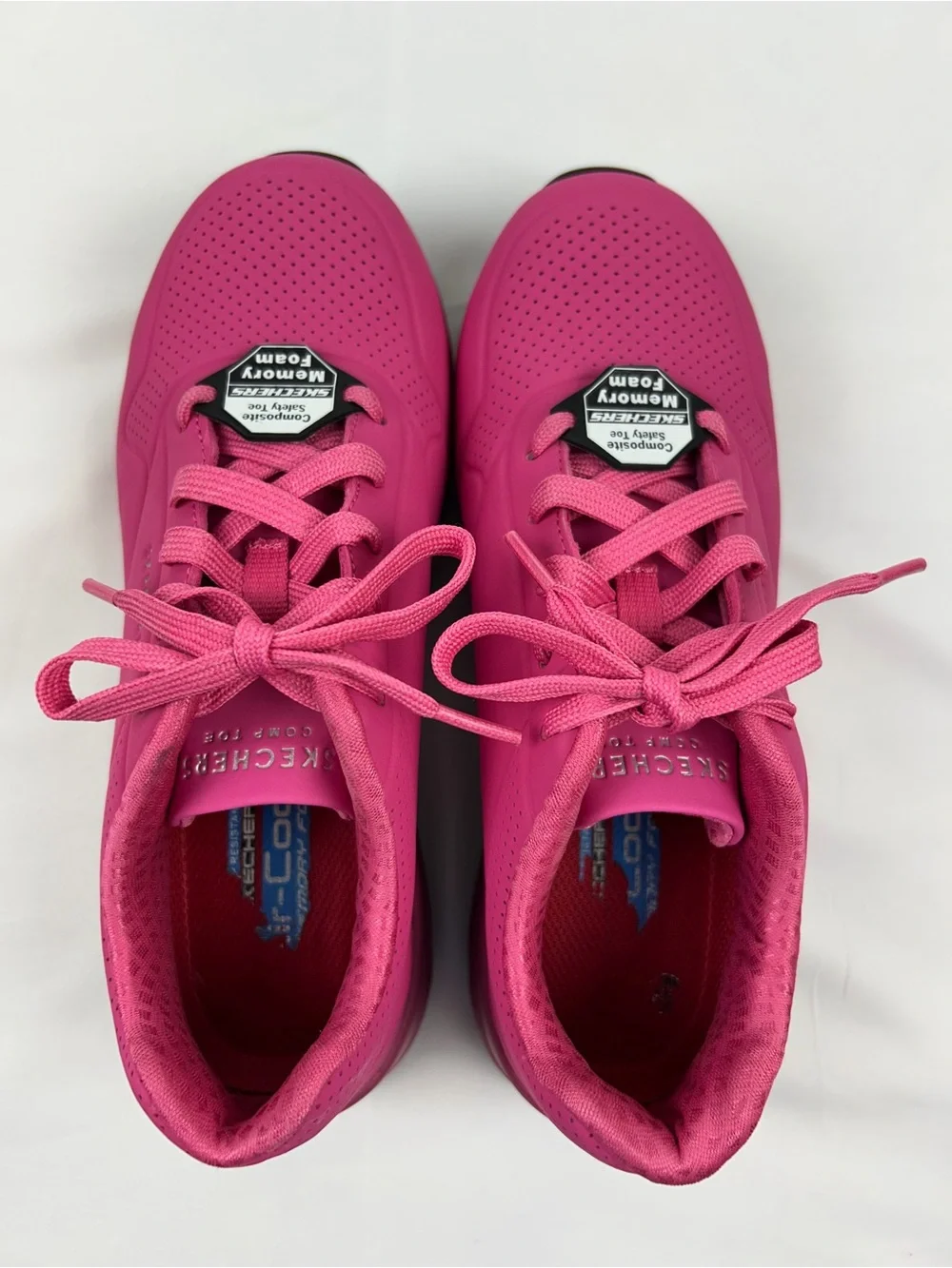 NEW Skechers Hard Composite Toe Slip Resistant Work Safety Shoes Women’s 7 Pink